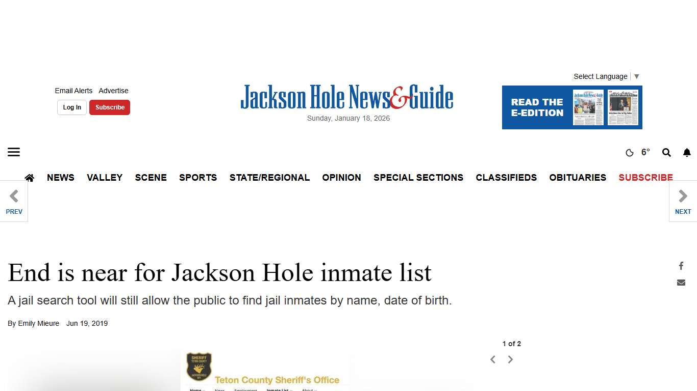 End is near for Jackson Hole inmate list | Cops & Courts | jhnewsandguide.com